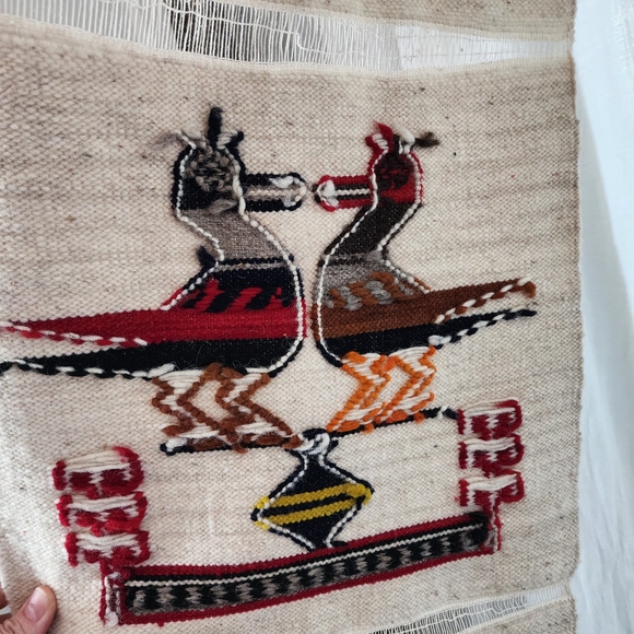 Vintage Handcrafted Woven Wool Multicolor Wall Hanging Decor - Picture 5 of 5